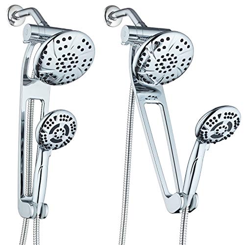 AquaDance AQUABAR High-Pressure 3-way Shower Spa Combo with Adjustable 18" Extension Arm for Easy Reach & Mobility! Enjoy Luxury 6" Rain & Handheld Shower Head Separately or Together! All-Chrome Finish - Image 1