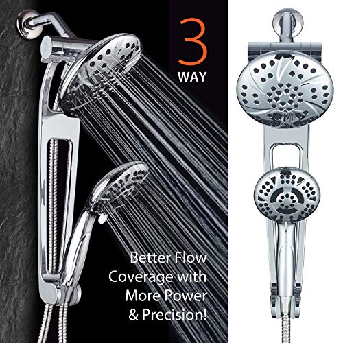 AquaDance AQUABAR High-Pressure 3-way Shower Spa Combo with Adjustable 18" Extension Arm for Easy Reach & Mobility! Enjoy Luxury 6" Rain & Handheld Shower Head Separately or Together! All-Chrome Finish - Image 3