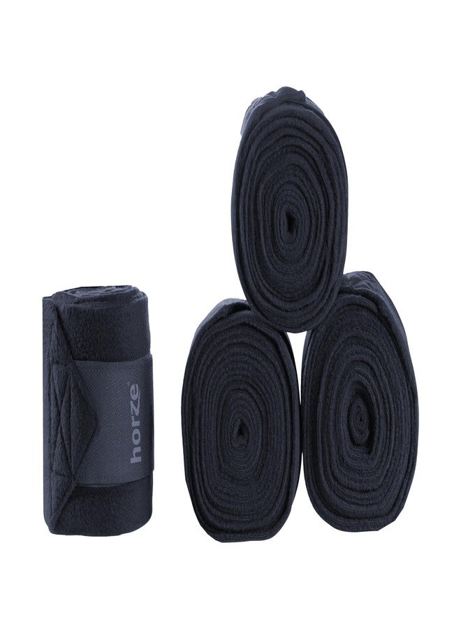 HORZE Embrace Fleece Polo Wraps | Horse, Sheep, Goat Leg Bandages (Set of 4) - Dark Dark Blue - 10 ft 6 in - Image 2