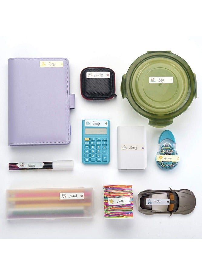 NIIMBOT 200-Piece Baby Bottle Labels with Cartoon Prints, Self-Laminating Waterproof Name Tag Stickers for Kids Daycare - Image 5