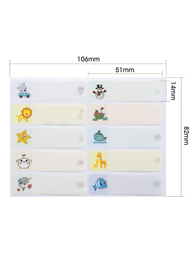 NIIMBOT 200-Piece Baby Bottle Labels with Cartoon Prints, Self-Laminating Waterproof Name Tag Stickers for Kids Daycare - Image 2
