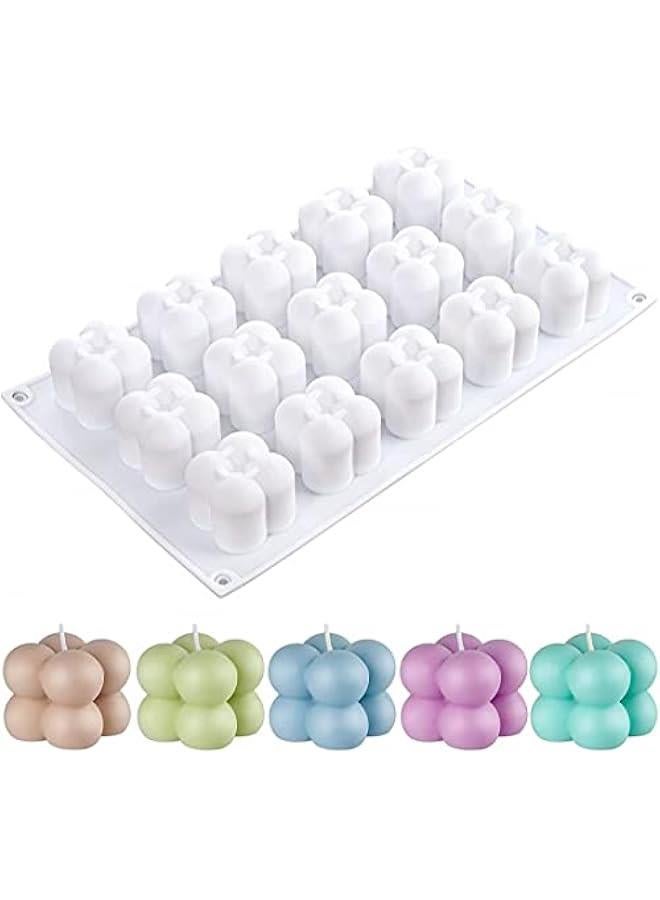 RYNX Silic Candle Molds Cute Ball Square Wax Soap MoldDIY Candles Mould 3D Silic Mold 3D Mould Craft Soap MoldsBalls Sphere Mold Baking Mousse Cake for Cupcake Dessert Decorating Tools - Image 1