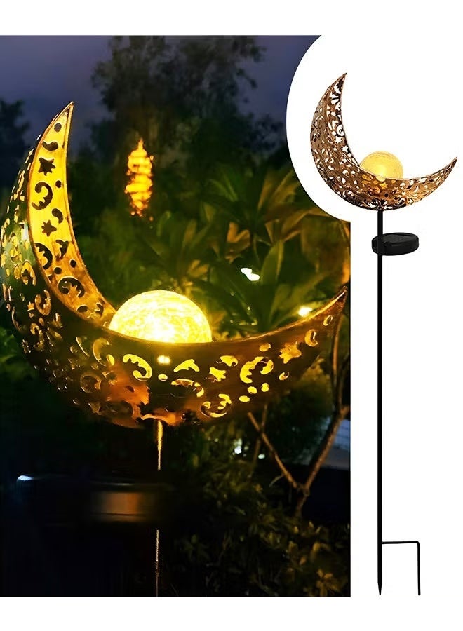 ضوء القمر الشمسي,المصابيح الشمسية في الهواء الطلق,أضواء الحديقة الشمسية,ديكور الفناء المعدني فن حديقة الملحقات,الديكورات في الهواء الطلق للشرفة,الفناء,العشب,الفناء,الفناء - Image 1