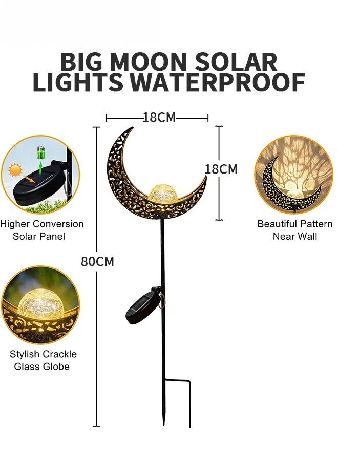 ضوء القمر الشمسي,المصابيح الشمسية في الهواء الطلق,أضواء الحديقة الشمسية,ديكور الفناء المعدني فن حديقة الملحقات,الديكورات في الهواء الطلق للشرفة,الفناء,العشب,الفناء,الفناء - Image 2