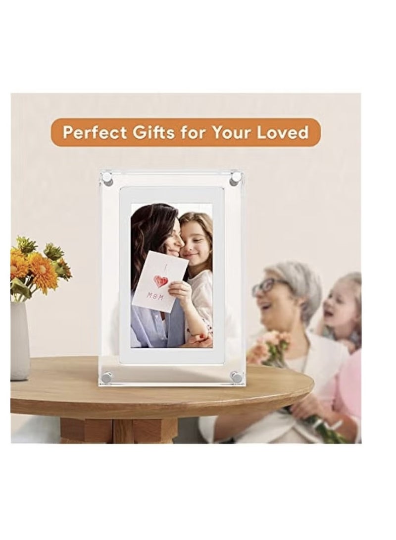 5 Inch Digital Picture Frame, Acrylic Video Frame, 4GB Memory, 1200mAh Built-in Battery, Perfect for Home Decor and Heartfelt Gifts - Image 4
