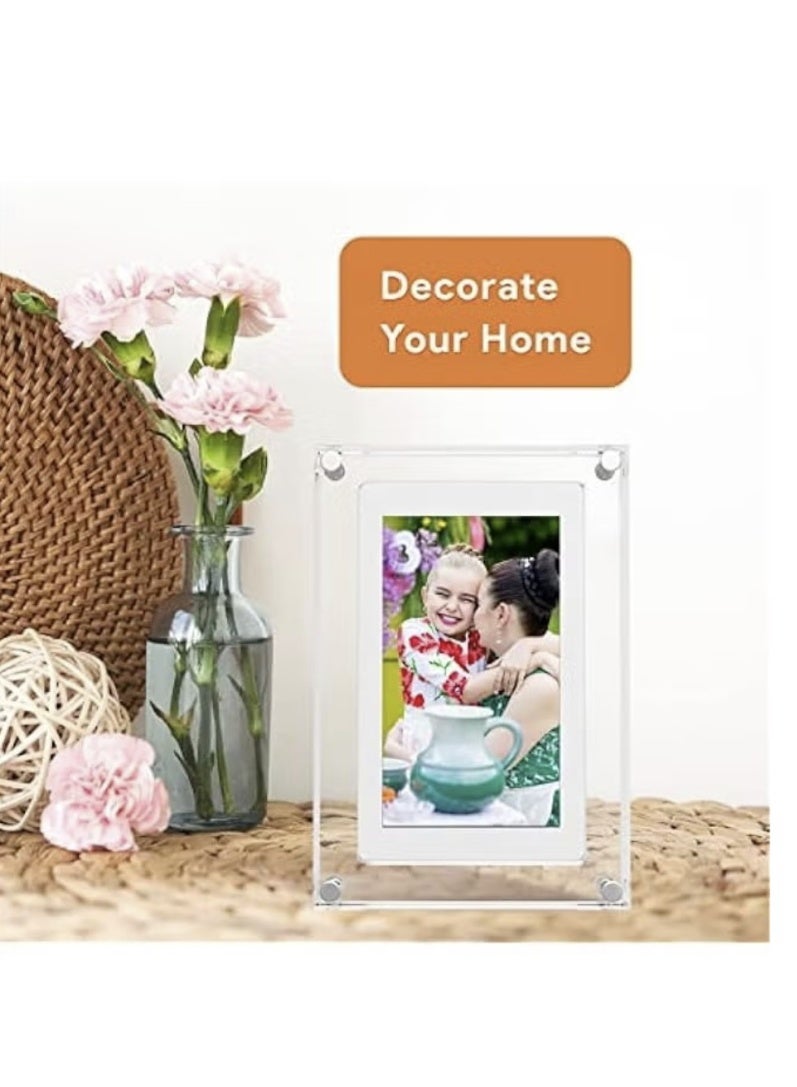 5 Inch Digital Picture Frame, Acrylic Video Frame, 4GB Memory, 1200mAh Built-in Battery, Perfect for Home Decor and Heartfelt Gifts - Image 3