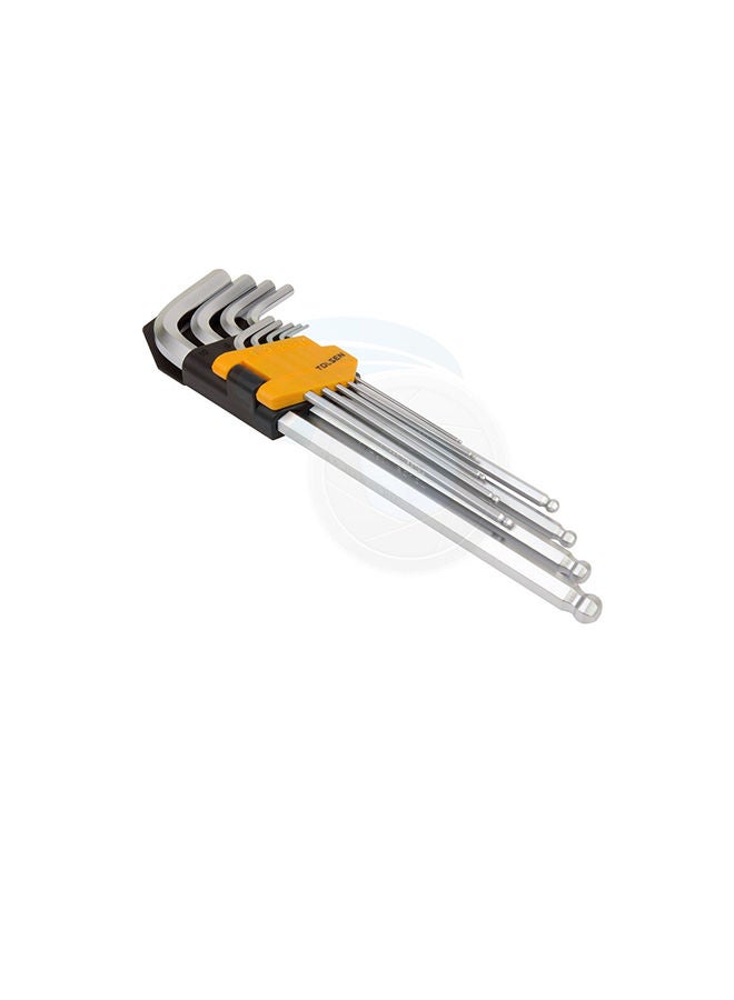 9pcs Extra Long Arm Allen Hex Ball L Key Set Hexagon Wrenches Metric