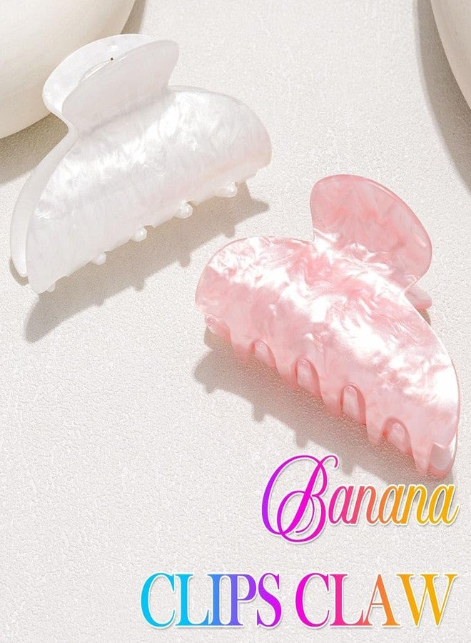 CAKURE Hair Claw Clips Pink Claw Clip Medium Cute Claw Clips Acrylic Hair Clips Hair Accessories for Women and Girls (2 PCS) - Image 2