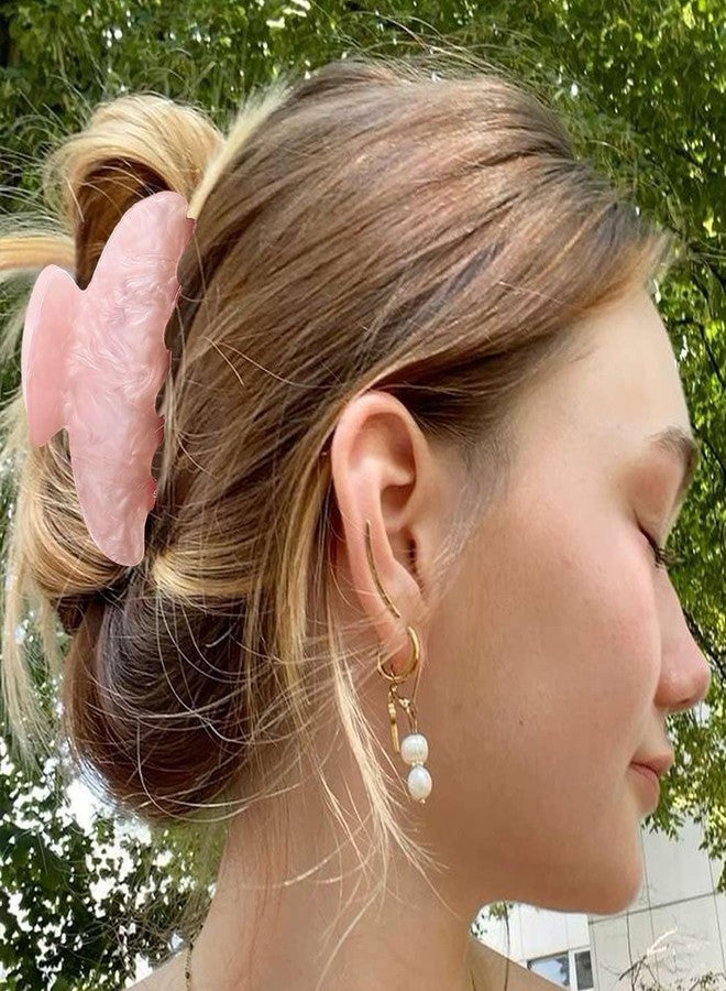 CAKURE Hair Claw Clips Pink Claw Clip Medium Cute Claw Clips Acrylic Hair Clips Hair Accessories for Women and Girls (2 PCS) - Image 5