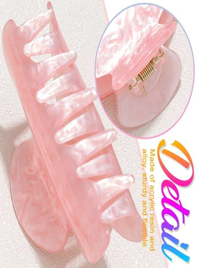 CAKURE Hair Claw Clips Pink Claw Clip Medium Cute Claw Clips Acrylic Hair Clips Hair Accessories for Women and Girls (2 PCS) - Image 4