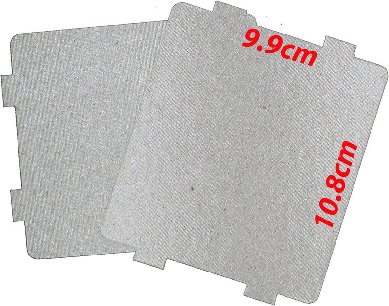 Rubik Large Microwave Waveguide Cover Plates MICA Sheet for Microwave Oven Filter, Pre-cut (10.8x9.9cm) Pack of 2pcs - Image 1