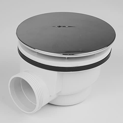 MUCOL 90 Degree Low Profile 15 Shower Drain Trap With Side Outlet Assembly for Replacement Shower Base PVC
