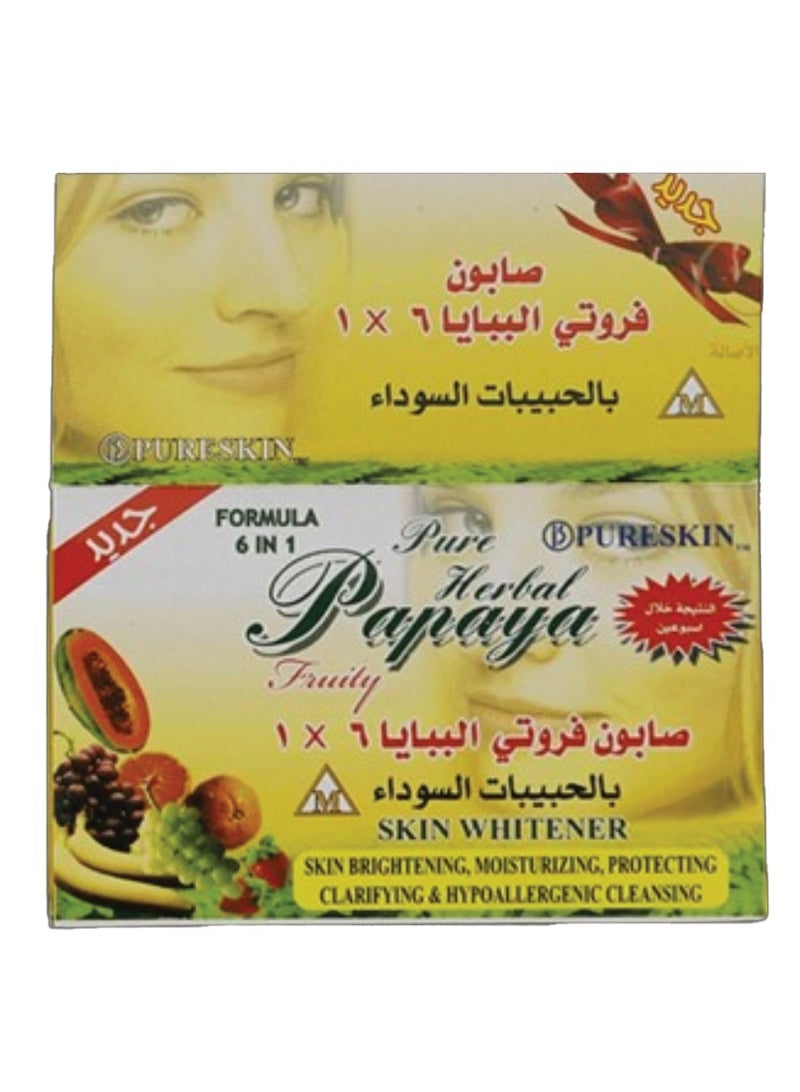 Fruity Papaya 6x1 Soap with Black Granules 135 grams