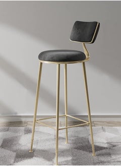 Generic Bar Stool,Chair Stool High Bar Chair,Metal Legs Heavy Duty Barstools with Back,Flannel Cushion Counter Height Chairs  - Image 1