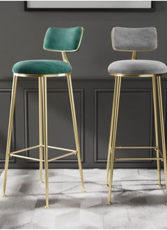 Generic Bar Stool,Chair Stool High Bar Chair,Metal Legs Heavy Duty Barstools with Back,Flannel Cushion Counter Height Chairs  - Image 3