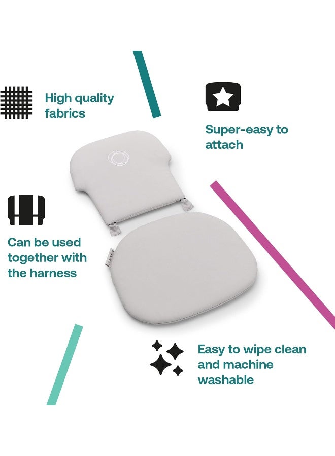 Bugaboo مجموعة وسائد بيبي بوجابو جيراف لكرسي بوجابو جيراف العالي، وسادة ظهر ووسادة مقعد، مقاومة للماء والبقع، سهلة التنظيف، بيضاء - Image 4
