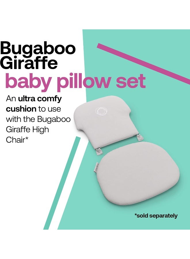 Bugaboo مجموعة وسائد بيبي بوجابو جيراف لكرسي بوجابو جيراف العالي، وسادة ظهر ووسادة مقعد، مقاومة للماء والبقع، سهلة التنظيف، بيضاء - Image 2
