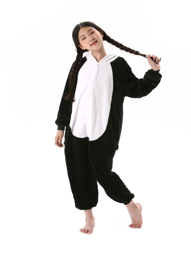 DarkCom Animal Onesie for Kids,Flannel Cosplay Panda Halloween Costume Parent-Child Sleepwear for Girls Boys 10-11 Years - Image 3
