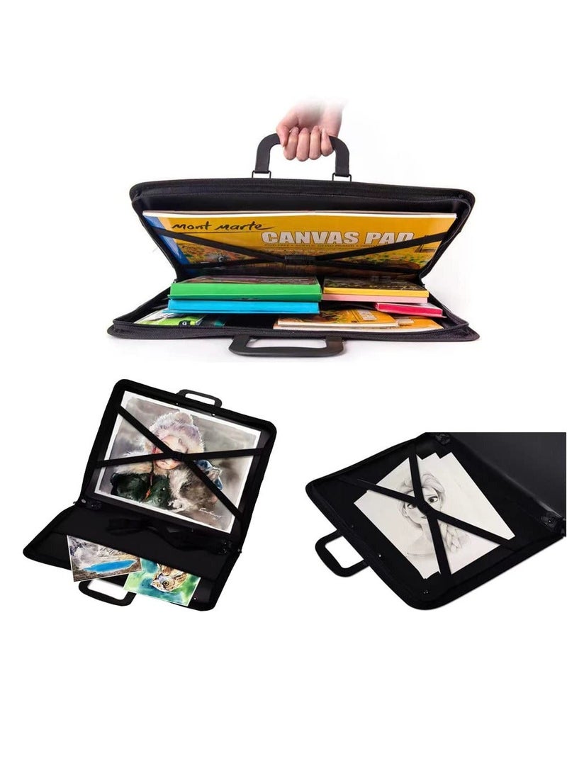 Generic A3 Artist Portfolio Case Art Portfolio Carrying Bag Sketch Bag Painting Drawing Board Bag Art Carry Bag Art Presentation Storage Bag Art Folder Art Supplies Tote Bag Artwork Carried Bag  - Image 4