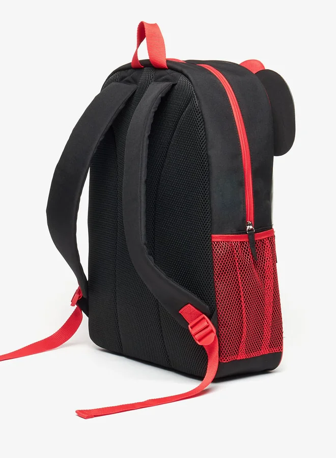 Disney Minnie Mouse Embellished Backpack with Adjustable Strap with Zip Closure - 45x33x14 cm