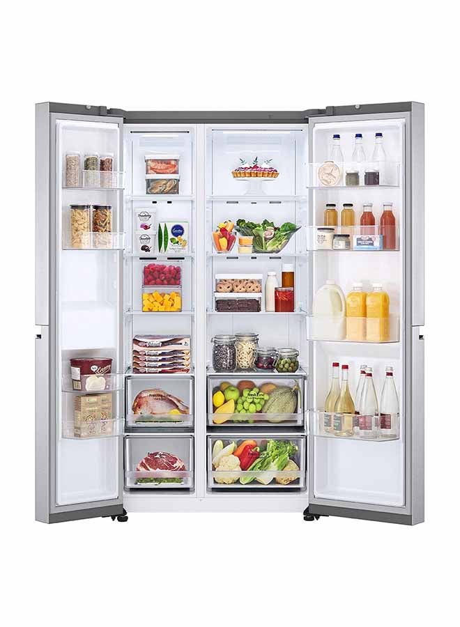 LG 4-Door French Side By Side Refrigerator 18.5Cu.ft, Freezer 9.7Cu.ft, 792.8 L, Smart Inverter LS32CBBSIV Platinum Silver - Image 4