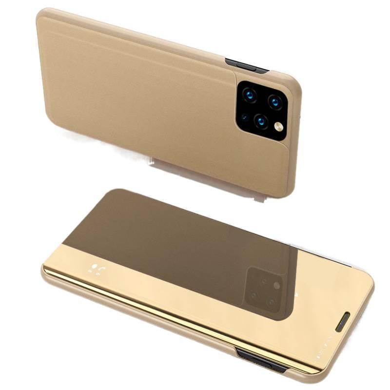 BB Plastic Protective Case for iPhone 16 / 16 Plus / 16 Pro / 16 Pro Max with Drop Protection and Electroplated Mirror Finish plus Shockproof plus Flip Cover Design in Gold - Image 1