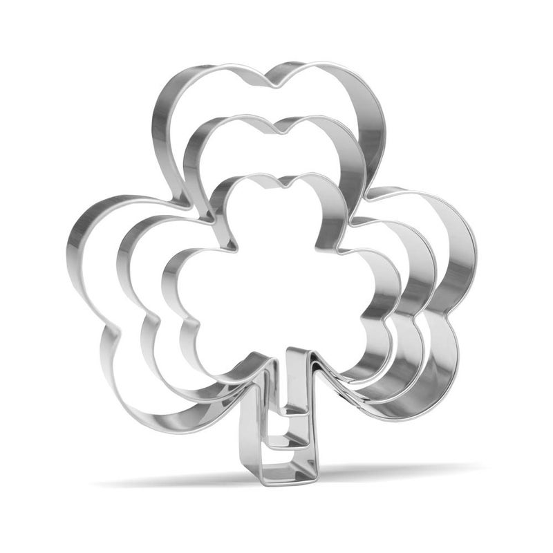Keewah Clover Cookie Cutter Set - 3 Piece - Stainless Steel - Image 2