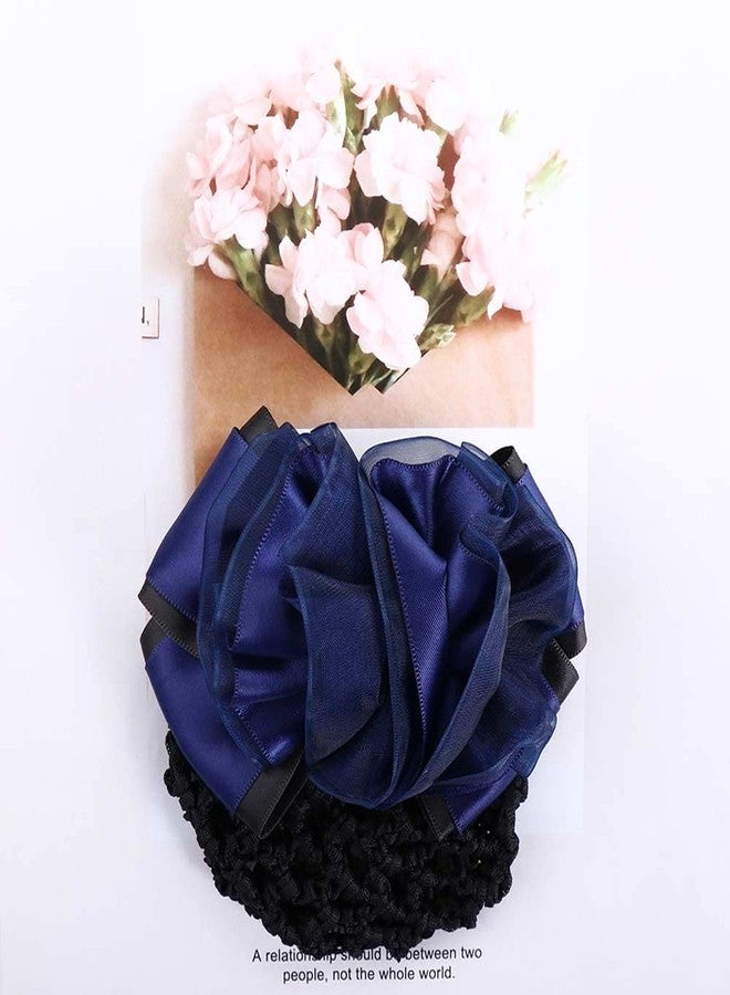 Pokinge 4PCS Women Hair Bun Cover Net Elegant Floral Hair Clip Cover Net Hairpins, Work Clothes Hair Accessories for Lady Women Nurse and Stewardess - Image 5