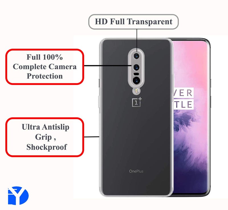 YOFO Silicon Full Protection Back Cover for OnePlus 7 Pro (1+7PRO) / 7T Pro (Transparent) Shockproof Ultra Thin - Image 3