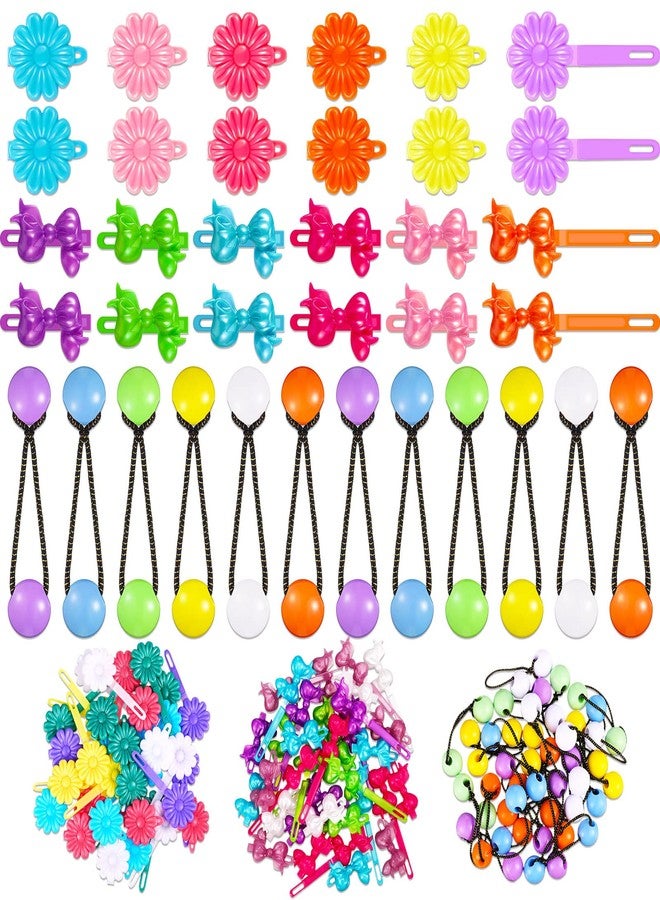 Hoteam 100 Pcs Hair Barrettes with Flower, Bow & Cartoon Designs - Self-Hinge Plastic Pins for Baby Girls, Toddlers (Cool) - Image 1