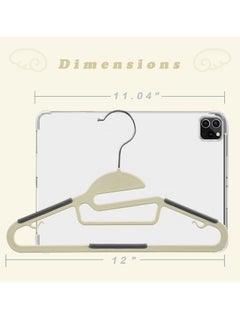 Red Dot Gift 50 Pack of Non-Slip Kids Hangers, Plastic Hangers, S-Slide 12″ (30cm) with 360° Swivel Hook Space Saving for Children Closet.  - Image 2