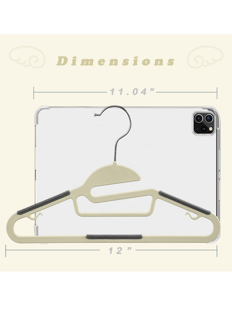Red Dot Gift 50 Pack of Non-Slip Kids Hangers, Plastic Hangers, S-Slide 12″ (30cm) with 360° Swivel Hook Space Saving for Children Closet.  - Image 2