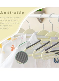 Red Dot Gift 50 Pack of Non-Slip Kids Hangers, Plastic Hangers, S-Slide 12″ (30cm) with 360° Swivel Hook Space Saving for Children Closet.  - Image 4