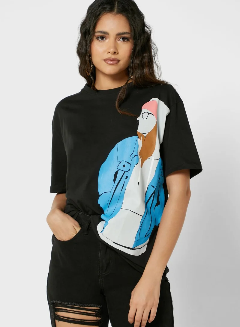 Ginger Graphic Oversized T-Shirt