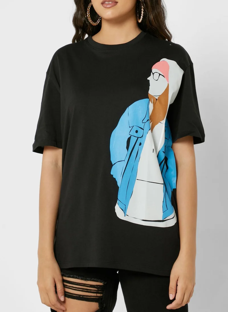Ginger Graphic Oversized T-Shirt