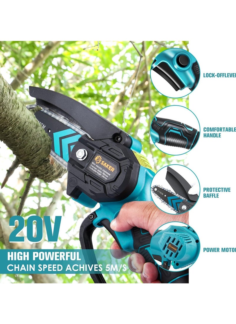 Saker 6-inch Lithium Electric Saw Portable Rechargeable Electric Saw Dedicated Logging Saw Household Small Handheld Saw  - Image 4