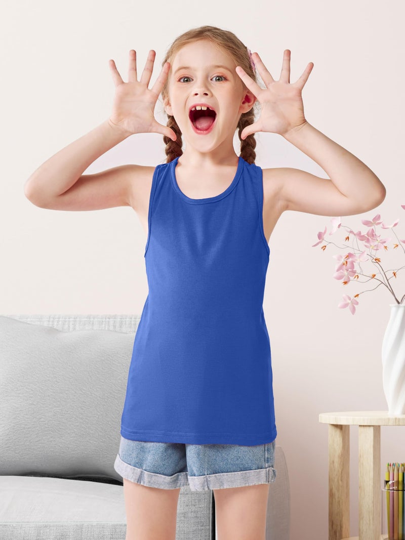 Cooraby 5 Pieces Girls Dance Tank Tops Racerback Sleeveless Tops for Ballet Gymnastics Dancewear - Image 5
