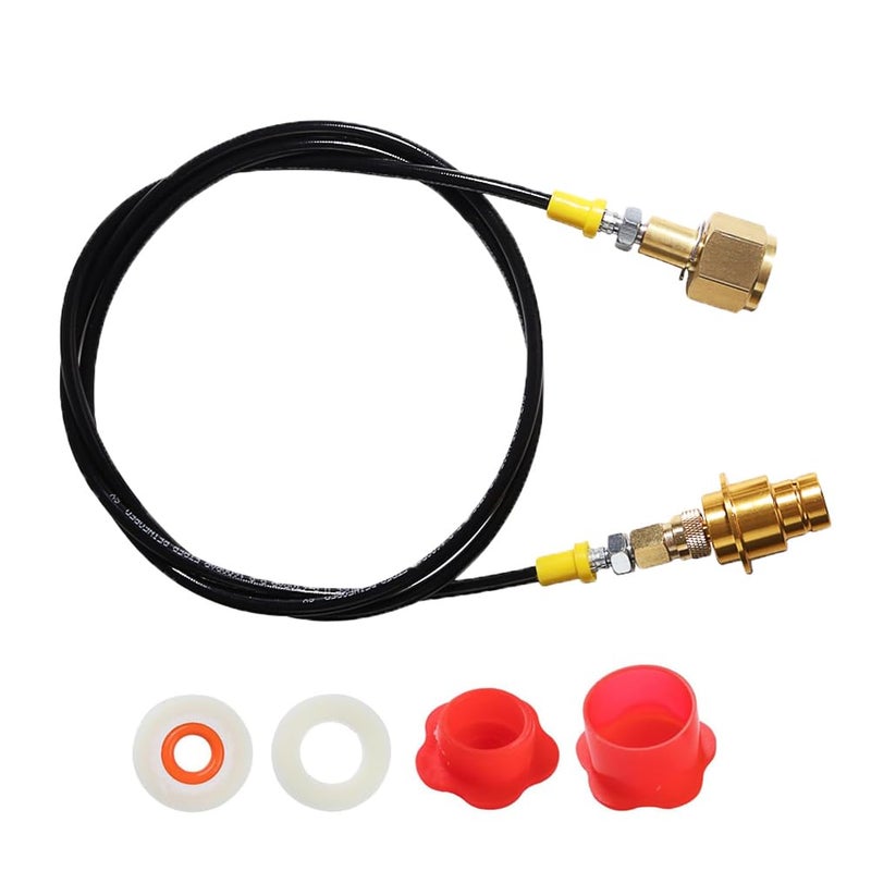 TRbisely 60 inches Soda Machine Adapter Hose Kit CGA320 to New SodaStream Maker for Terra Duo Gaia Crystal30 Co2 Tank Cylinder Hose Kit with New Snapon Direct Connector - Image 2