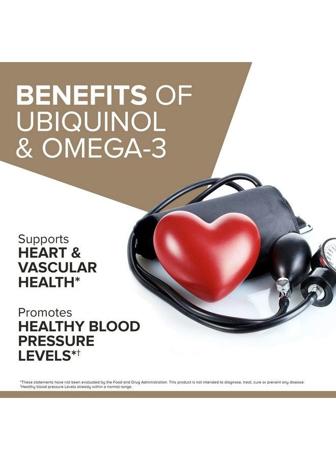 Qunol - Plus Ubiquinol Coq10 200Mg With Omega 3 Fish Oil 250Mg Extra Strength Antioxidant For Heart Health Natural Supplement For Energy Production Active Form Of Coq10 (Bovine Version) 90 Count - Image 1