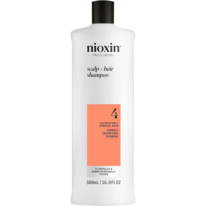 Nioxin Cleanser Shampoo, System 4 (Color Treated Hair/Progressed Thinning/Dry Hair), 16.9 oz - Image 1
