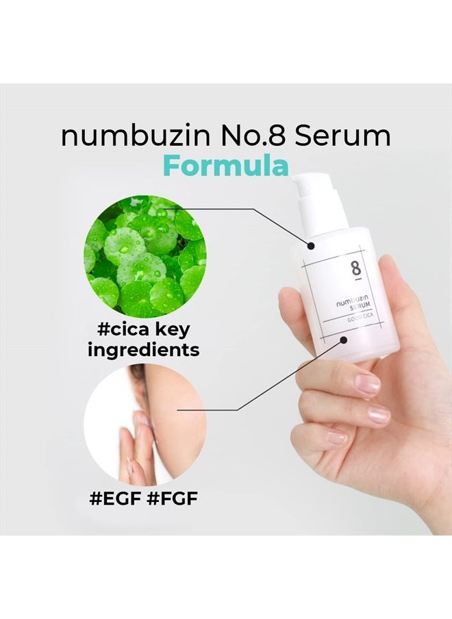 numbuzin No.8 Fine Cica Serum 1.69fl oz/ 50ml | Calming Skin, Cica ingredients, for Sudden Breakouts, Protect Skin,  - Image 5