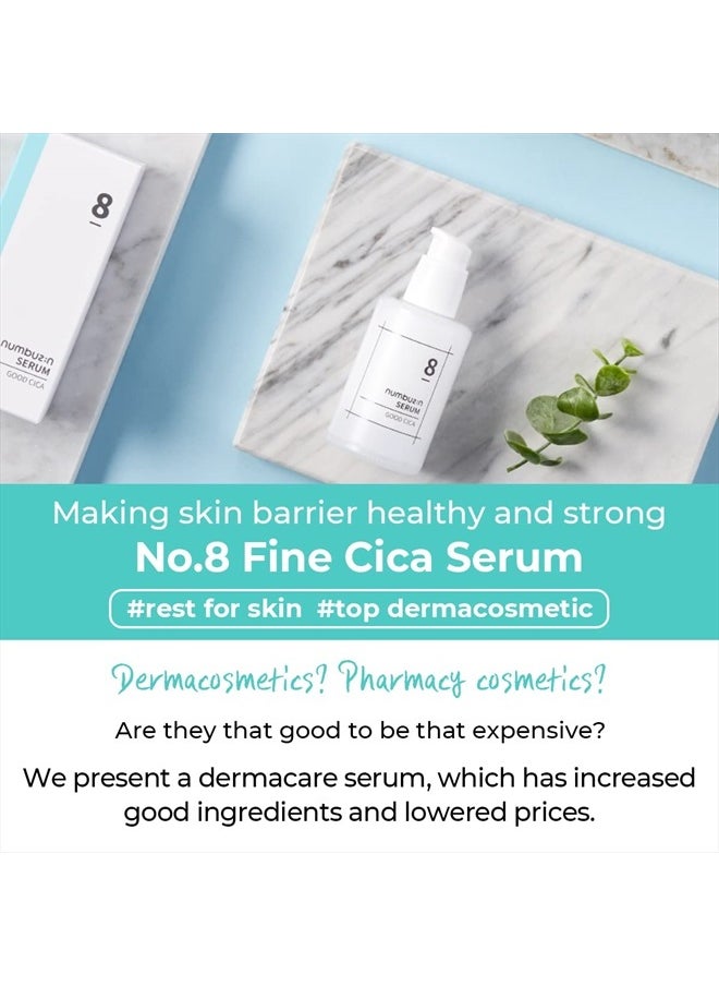numbuzin No.8 Fine Cica Serum 1.69fl oz/ 50ml | Calming Skin, Cica ingredients, for Sudden Breakouts, Protect Skin,  - Image 3