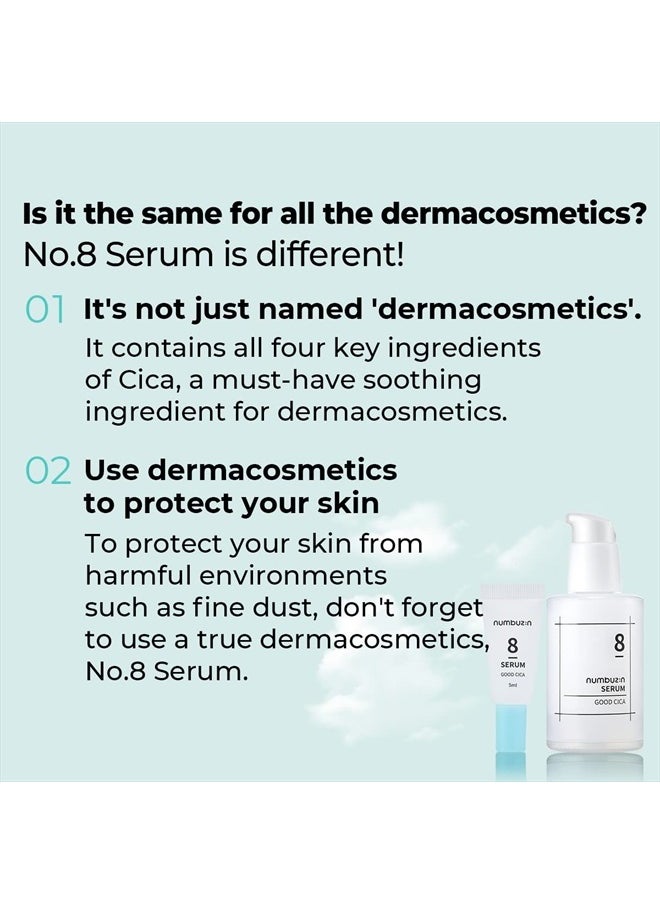 numbuzin No.8 Fine Cica Serum 1.69fl oz/ 50ml | Calming Skin, Cica ingredients, for Sudden Breakouts, Protect Skin,  - Image 4