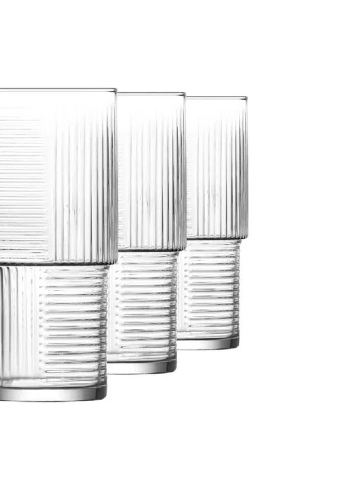LAV 3 Pieces Helen Long Drink Tumbler Set 400 Ml - Clear - Image 2