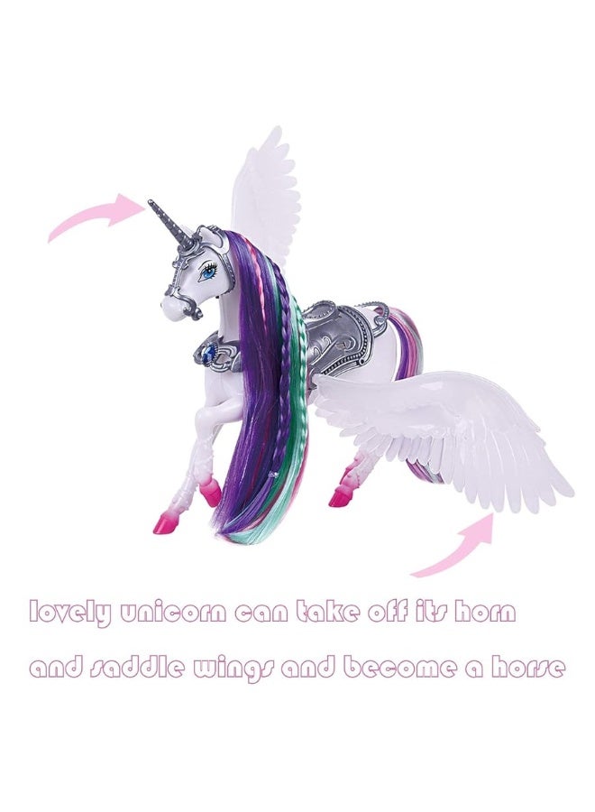 Bettina Color Change Unicorn and Fairy Tale Princess Doll, W/ Mane Brush, Girls' Unicorn Doll Toys Gifts, Presents for Girl Kids Aged 3+ (Color Changing White Unicorn) - Image 3
