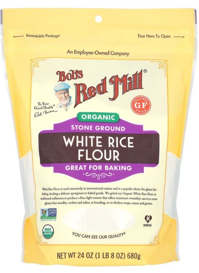 Bob's Red Mill - Organic White Rice Flour 24 oz (680 g) - Image 1