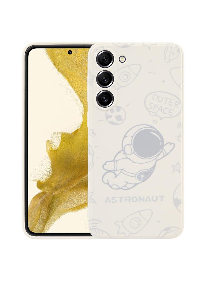 اس-توب جراب لهاتف Samsung Galaxy A03 مقاس 164 مم بنمط رائد فضاء من السيليكون بحافة مستقيمة - Image 1