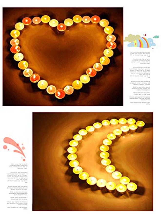 YULAN 50-Piece Tea Light Scented Candle Set White 7x7inch - Image 3