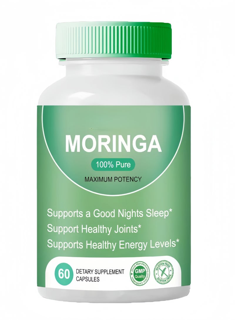 مورينجا **كبسولات مسحوق المورينجا النقي** **غني بالعناصر الغذائية - مسحوق المورينجا الطبيعي** **مضادات أكسدة خضراء فائقة تدعم:** *   **الطاقة** *   **صحة البشرة** *   **صحة الأمعاء+** *   **الفيتامينات الأساسية & الأحماض الأمينية A1** - Image 1