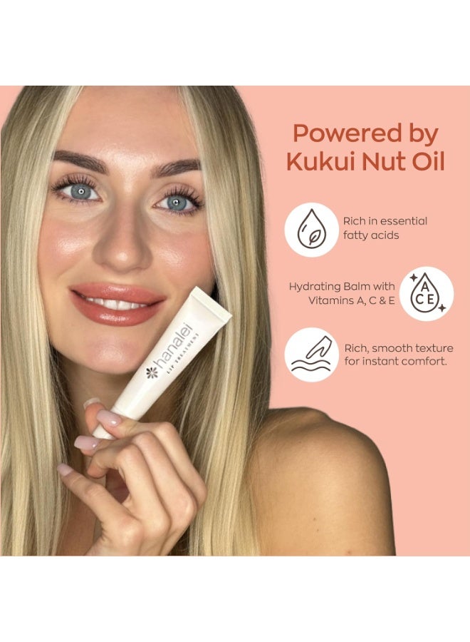 Hanalei Lip Treatment for Dry, Chapped Lips â€“ Intensive Overnight Moisturizer with Kukui Oil, Shea Butter & Grapeseed Oil â€“ Hydrating Balm for Healing Cracks â€“ Clear Tint, Full-Size 15g â€“ Cruelty-Free - Image 2